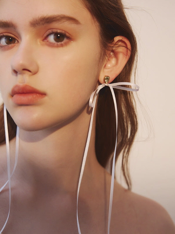 Ribbon Whisper Bow Earrings