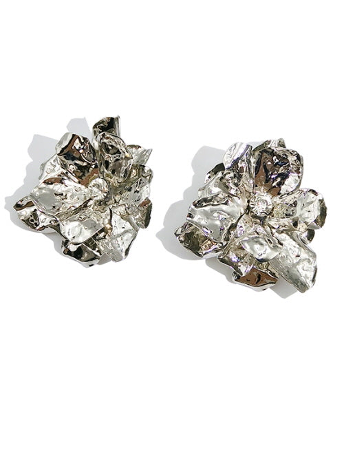Golden Bloom Statement Flower Earrings