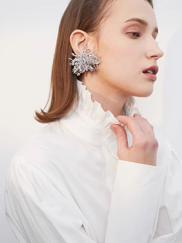 Crystal Cluster Statement Earrings