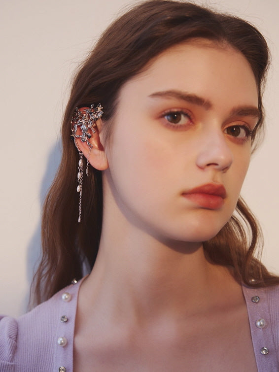 Fairycore Crystal Ear Cuff Earrings
