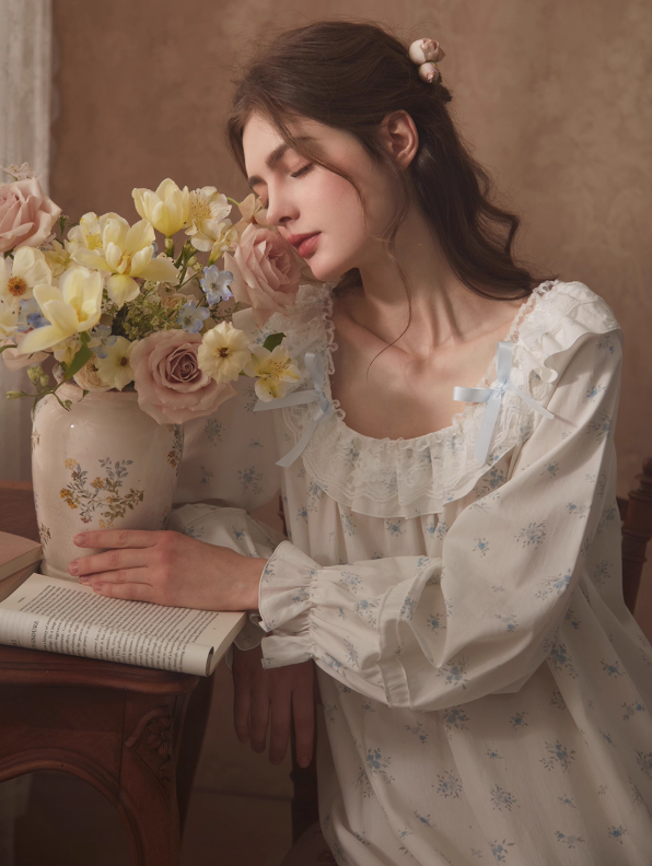 Blue Blossom Vintage Nightgown