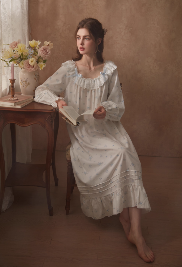 Blue Blossom Vintage Nightgown