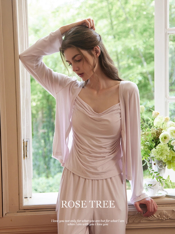 Dreamy Draped 3-Piece Loungewear Set