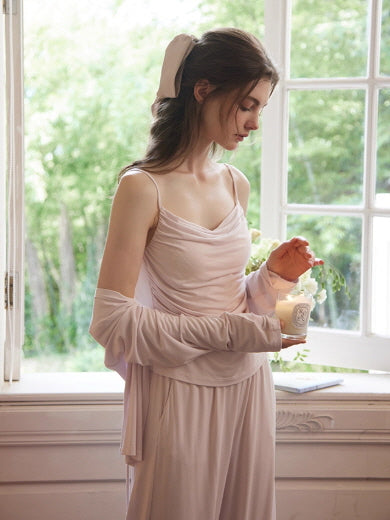 Dreamy Draped 3-Piece Loungewear Set