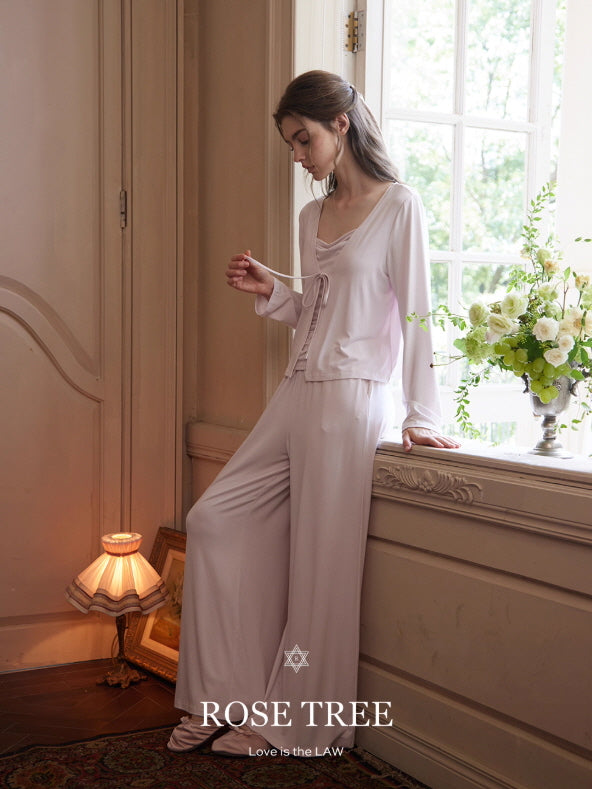 Dreamy Draped 3-Piece Loungewear Set