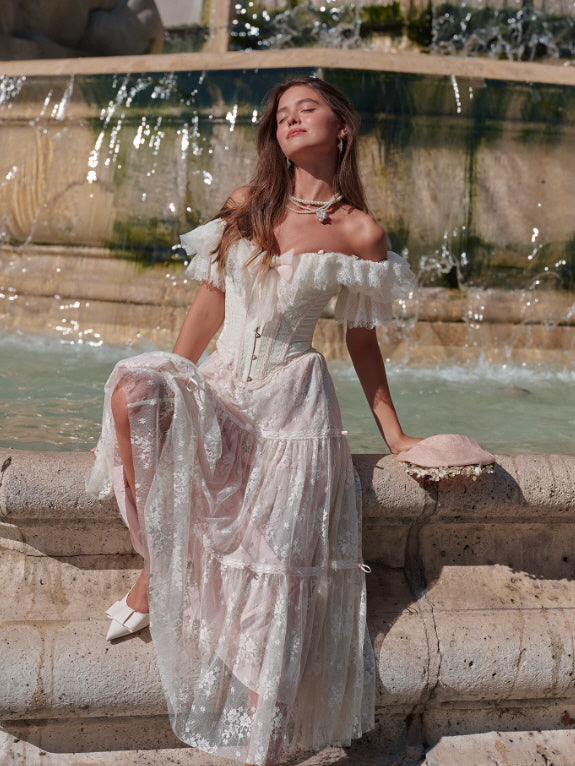 Ivory Lace Princess Corset & Skirt