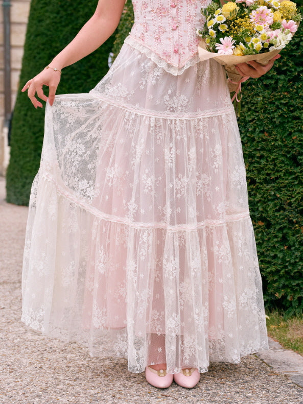 Ivory Lace Princess Corset & Skirt