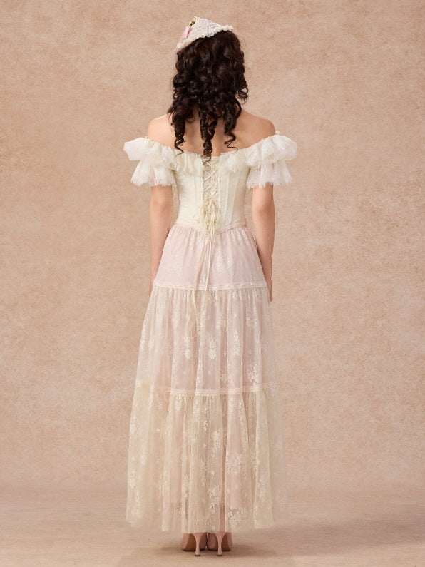 Ivory Lace Princess Corset & Skirt