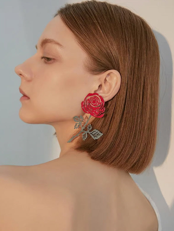 Romantic Rose Statement Earrings