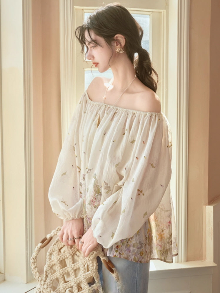 Meadow Bloom Off-Shoulder Top & Maxi Skirt