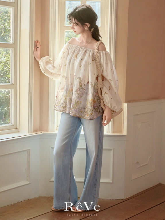 Meadow Bloom Off-Shoulder Top & Maxi Skirt