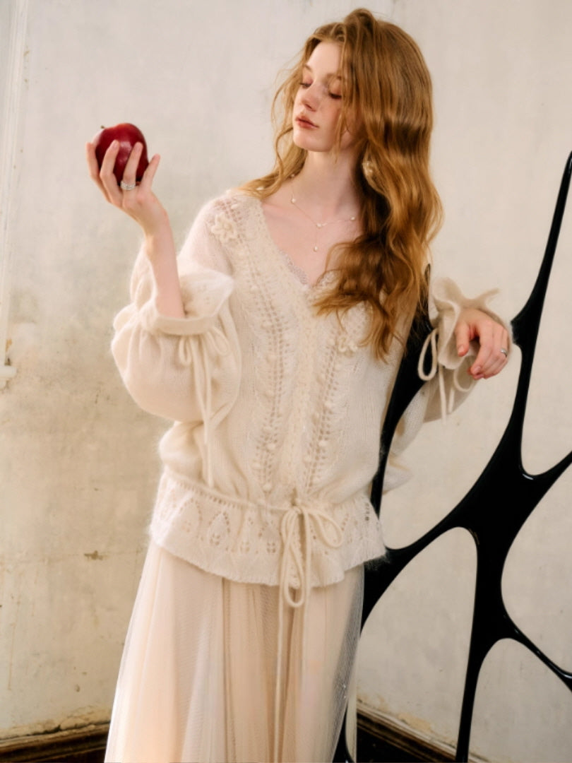 Snow White Vintage Knit Cardigan