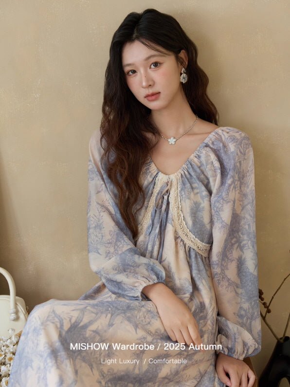 Blue Garden Vintage Dress