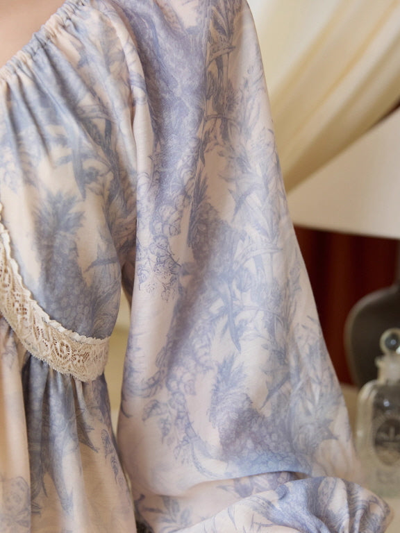 Blue Garden Vintage Dress