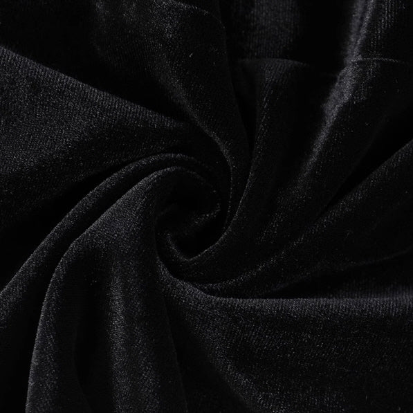 Black Velvet Lace Bell Sleeve Gothic Dress