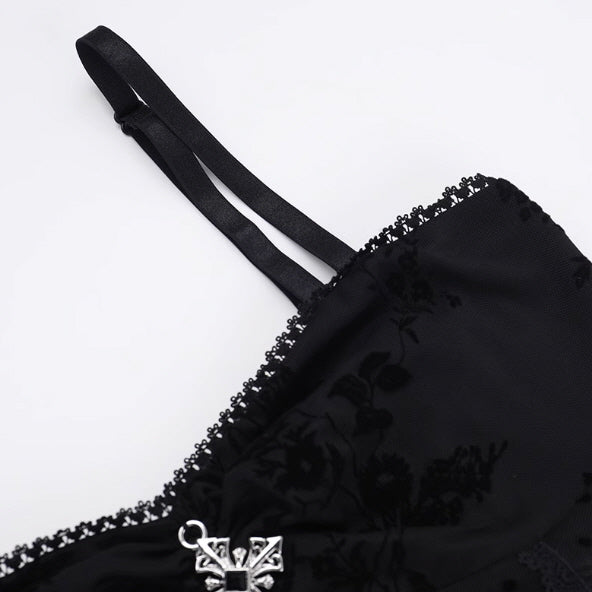 Gothic Tiered Lace Corset Dress