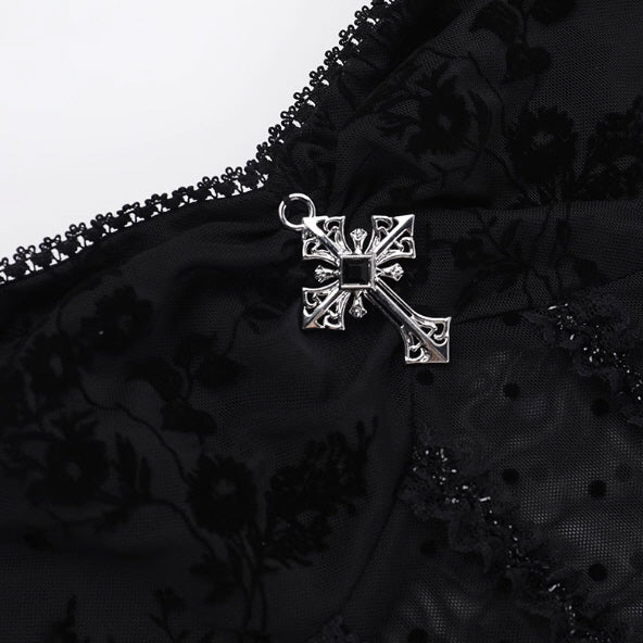 Gothic Tiered Lace Corset Dress