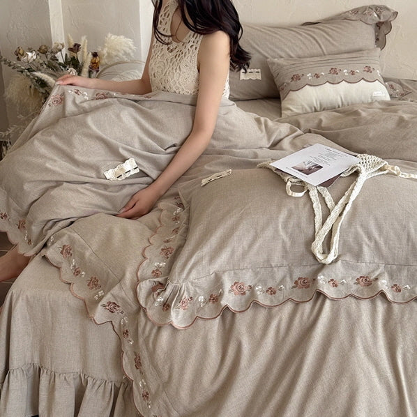 Mocha Rose Haven Bedding Set