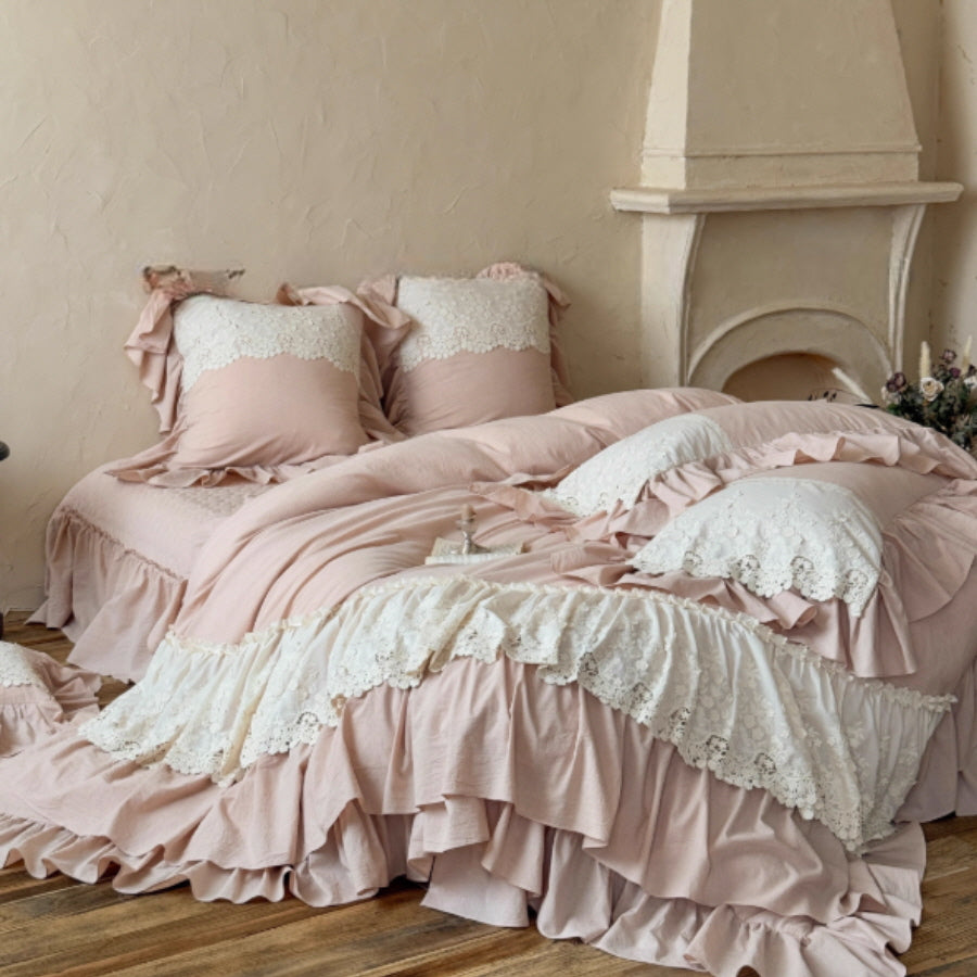 Blush Lace Symphony Bedding Set