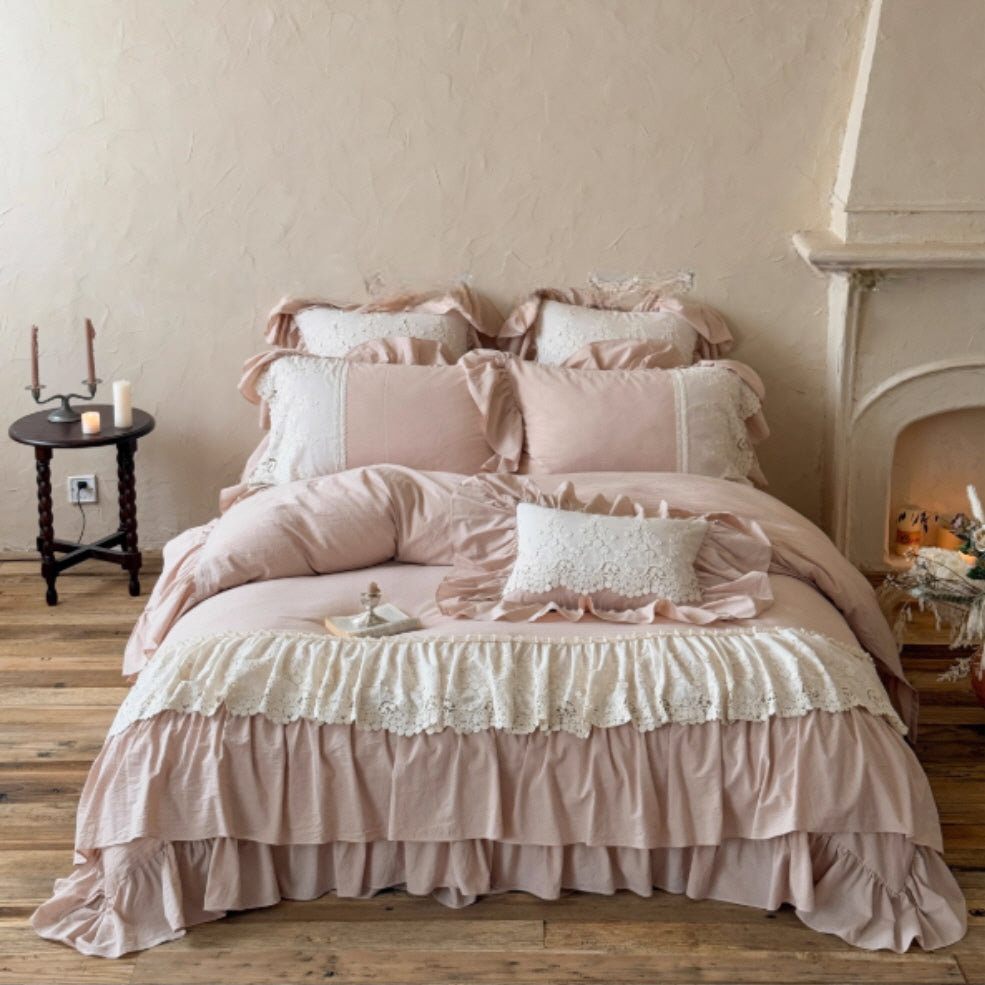 Blush Lace Symphony Bedding Set