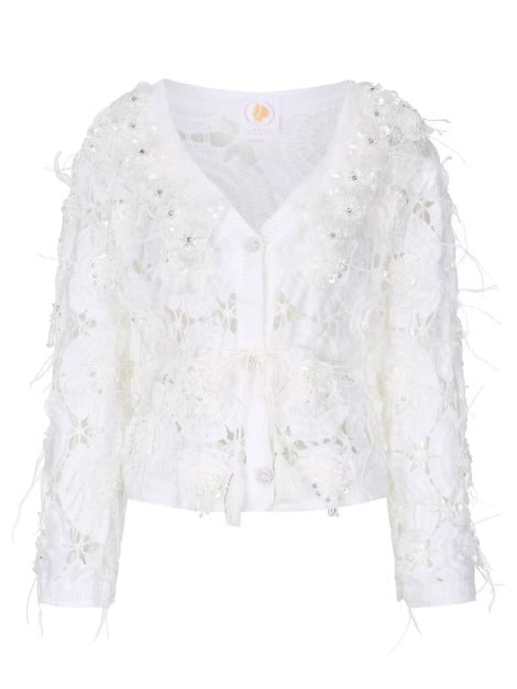 Vintage Lace Collar Crochet Blouse