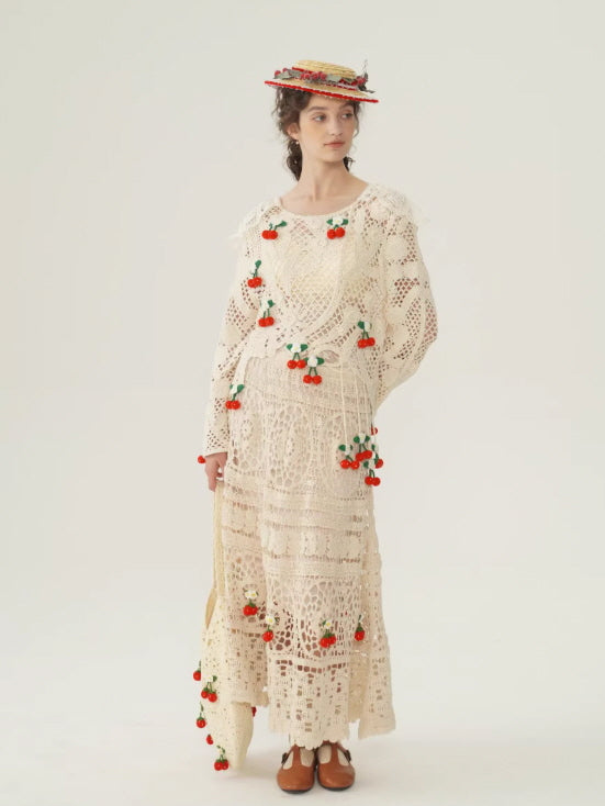 Cherry Crochet Garden Blouse