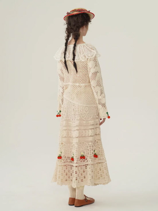 Cherry Crochet Garden Blouse