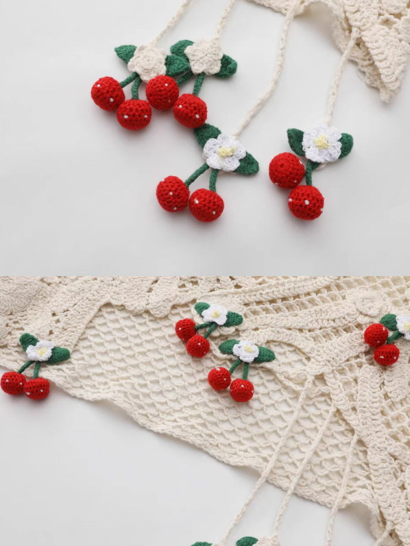 Cherry Crochet Garden Blouse