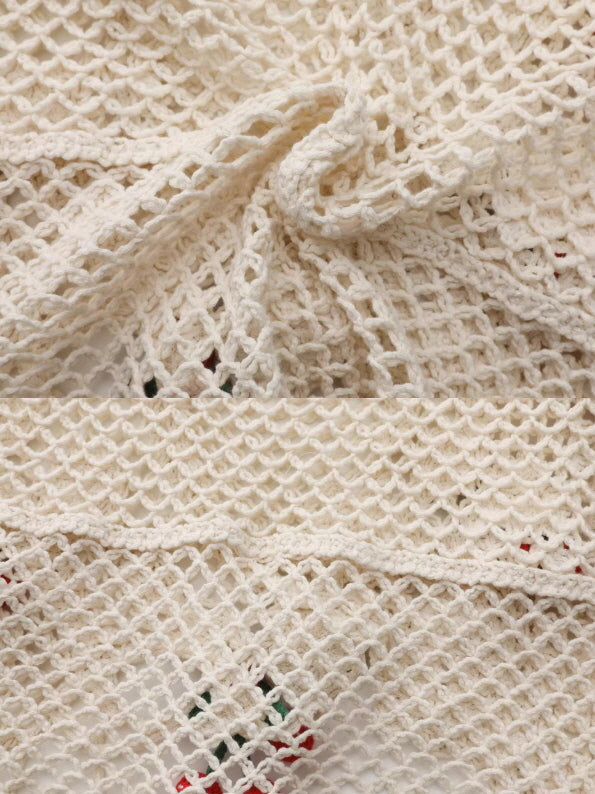 Cherry Crochet Garden Blouse