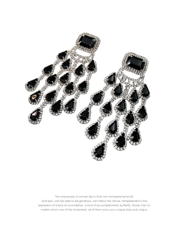 Crystal Cascade Chandelier Earrings