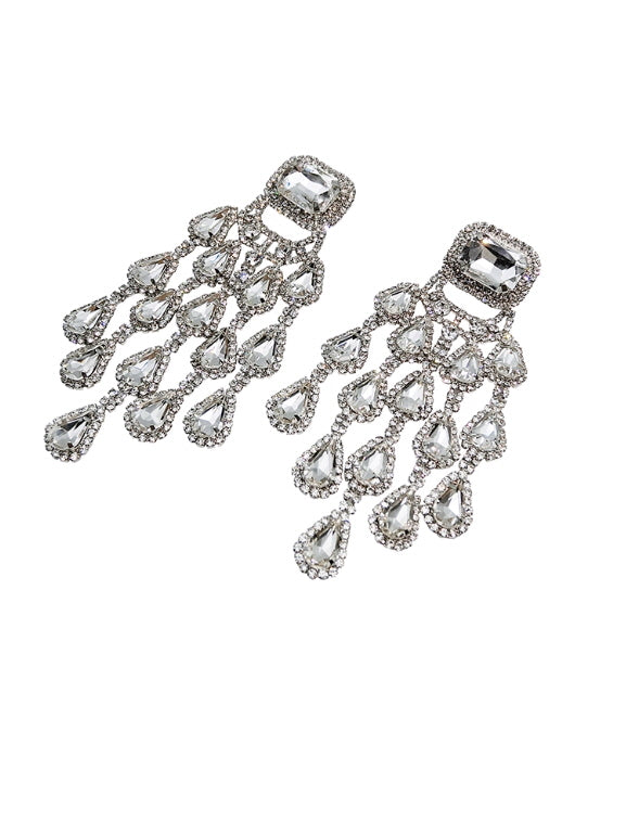 Crystal Cascade Chandelier Earrings