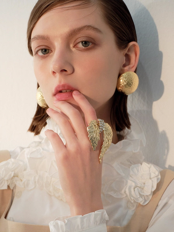 Golden Wing Statement Ring