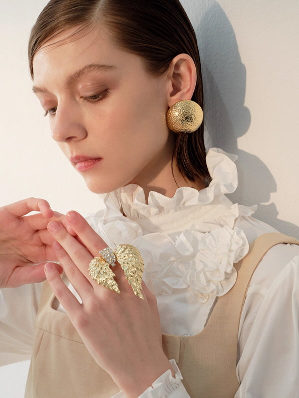 Golden Wing Statement Ring