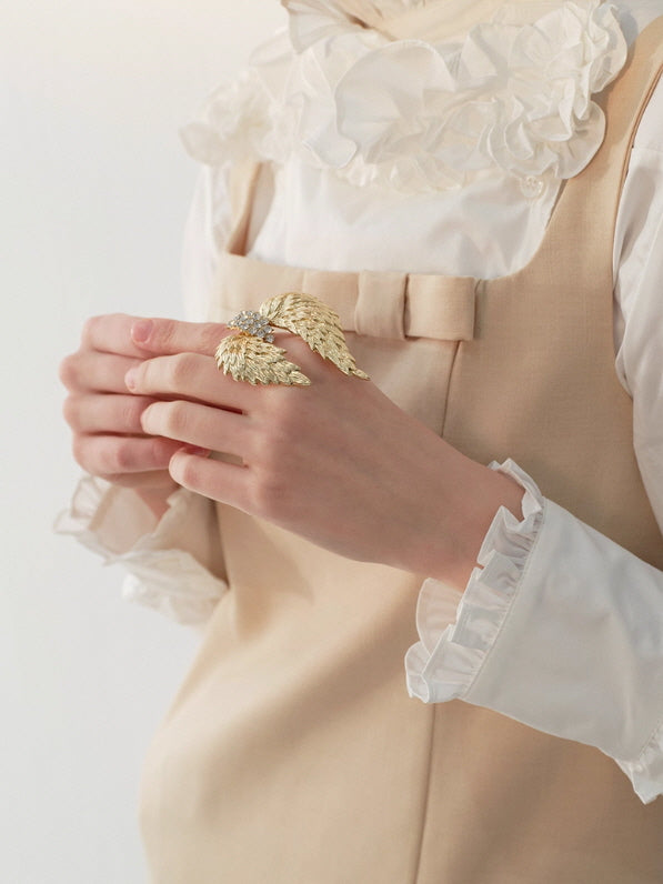 Golden Wing Statement Ring