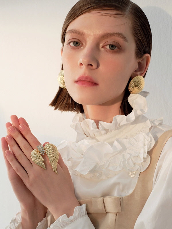 Golden Wing Statement Ring