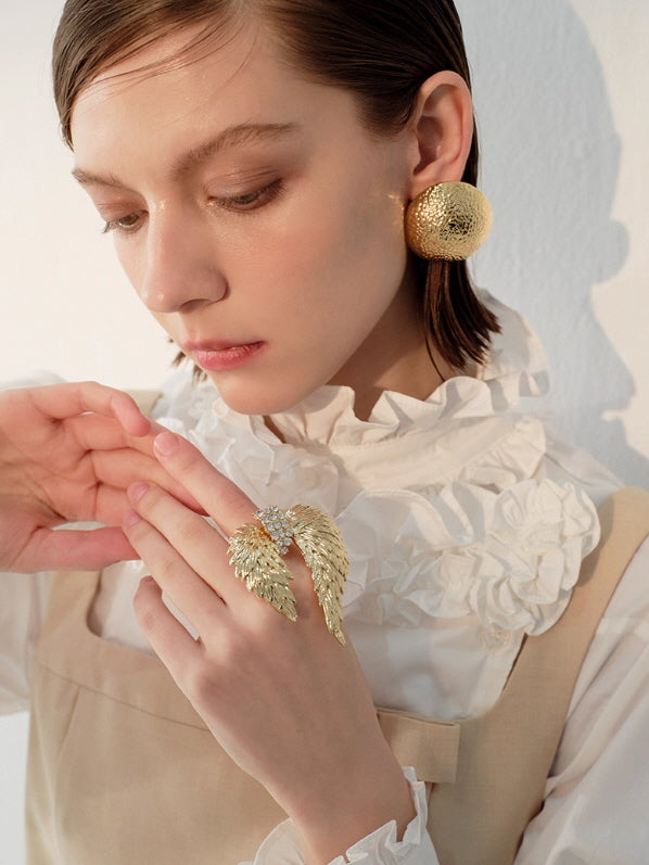 Golden Wing Statement Ring
