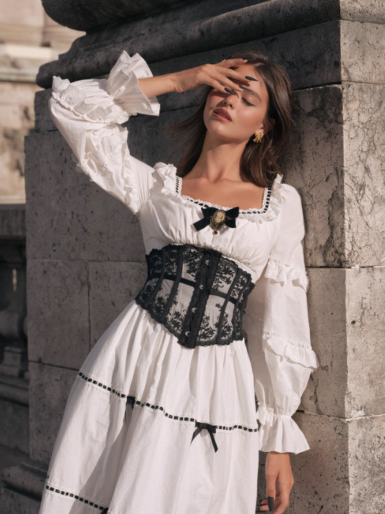 Victorian Ribbon Cameo Dress