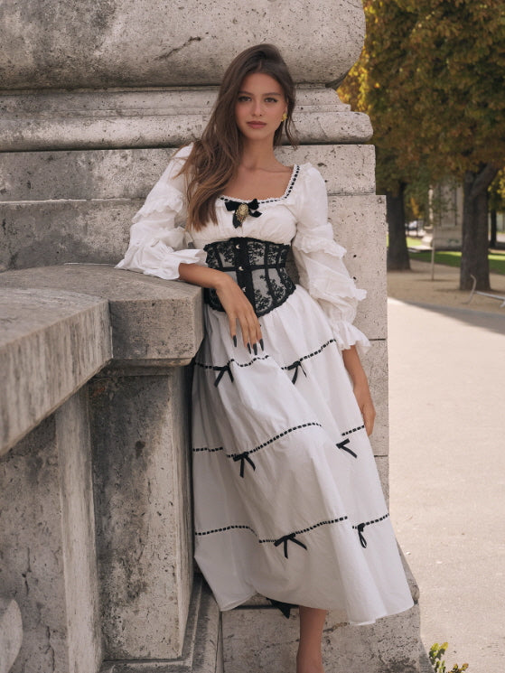 Victorian Ribbon Cameo Dress