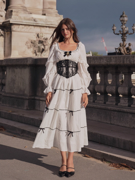 Victorian Ribbon Cameo Dress