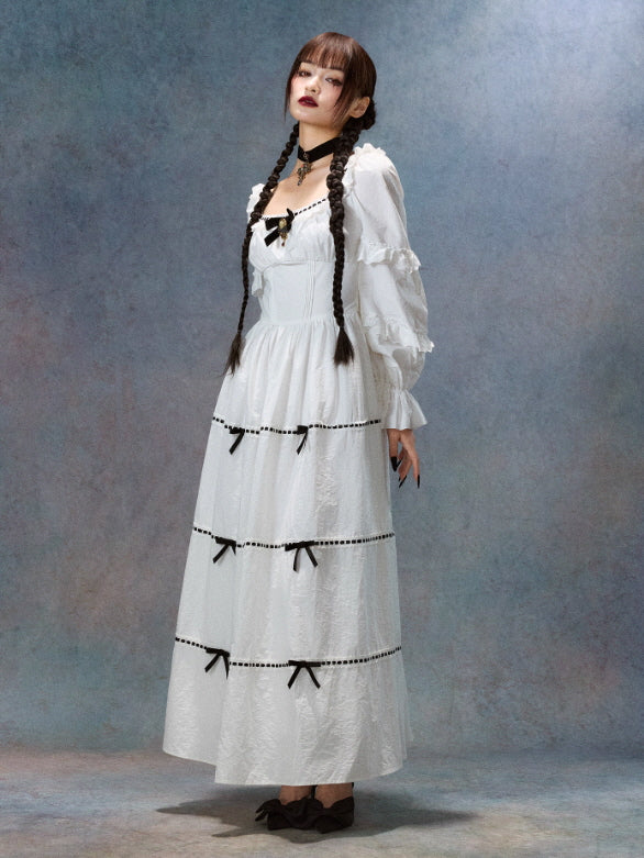 Victorian Ribbon Cameo Dress