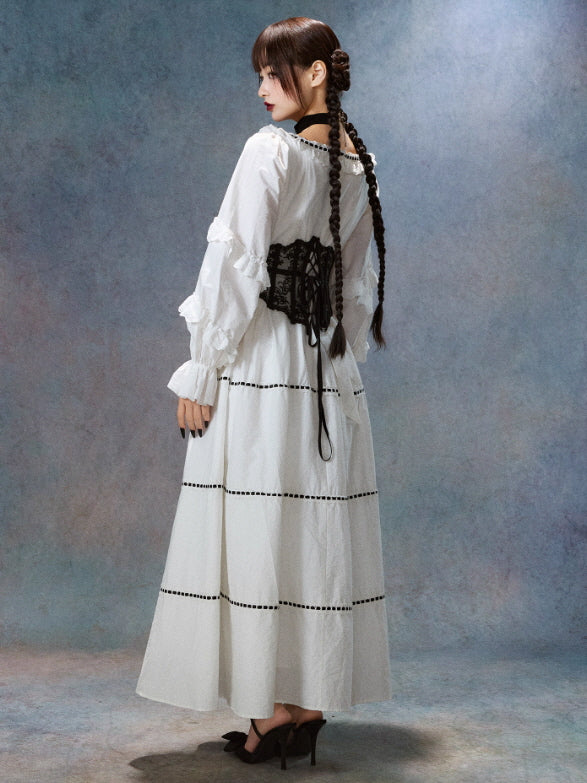 Victorian Ribbon Cameo Dress