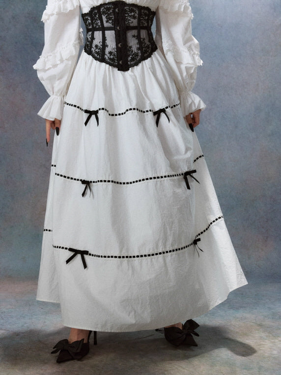 Victorian Ribbon Cameo Dress