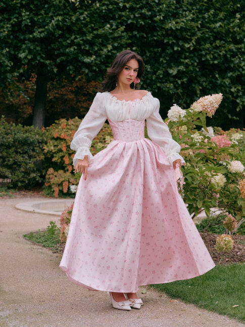 Blush Corset Rose Garden Dress