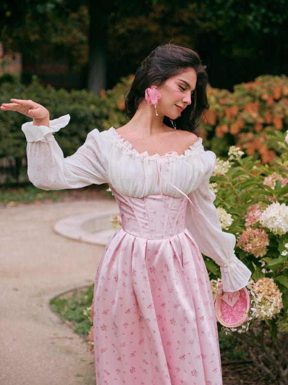 Blush Corset Rose Garden Dress