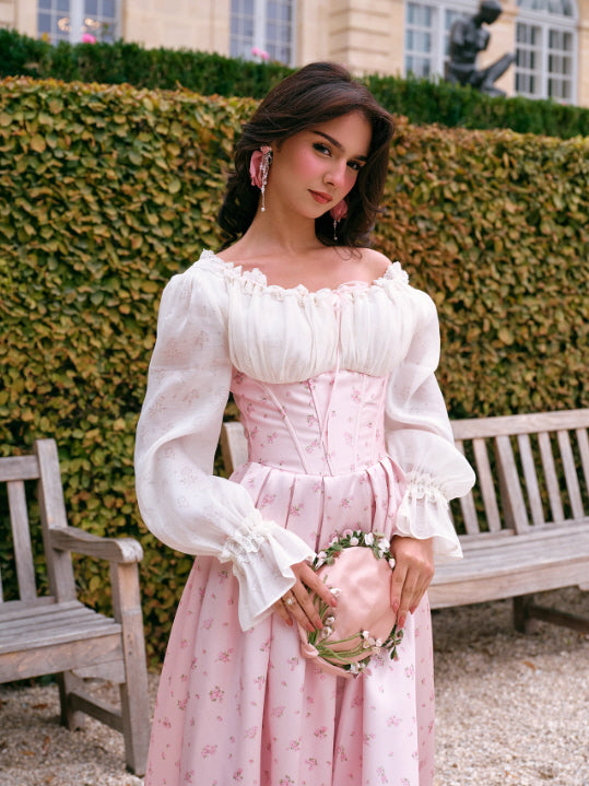 Blush Corset Rose Garden Dress