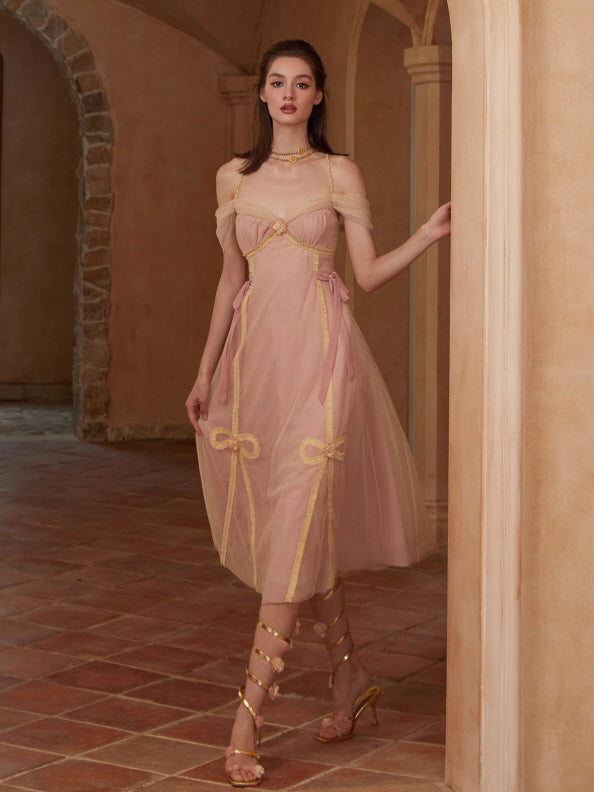 Blush Ribbon Tulle Fairytale Dress