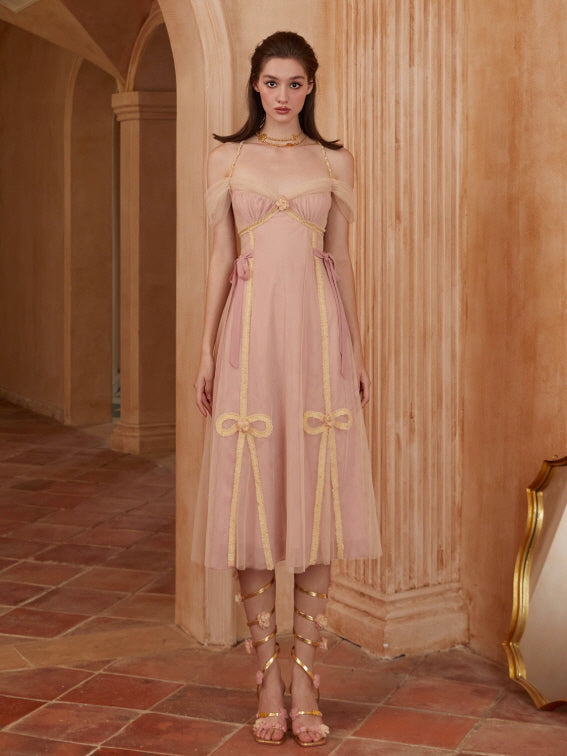 Blush Ribbon Tulle Fairytale Dress