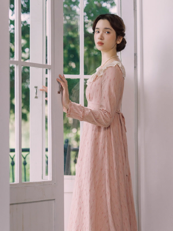 Blush Lace Collar Vintage Fairytale Dress