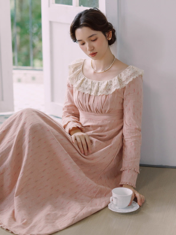 Blush Lace Collar Vintage Fairytale Dress