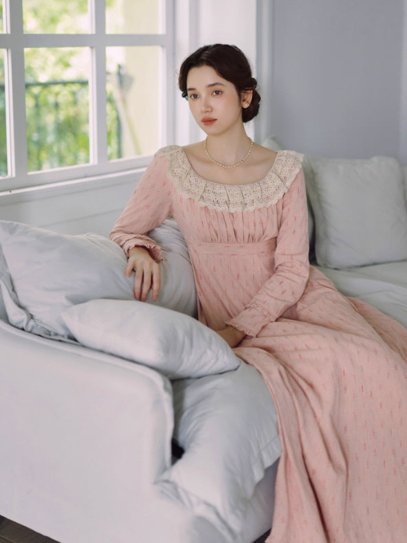 Blush Lace Collar Vintage Fairytale Dress